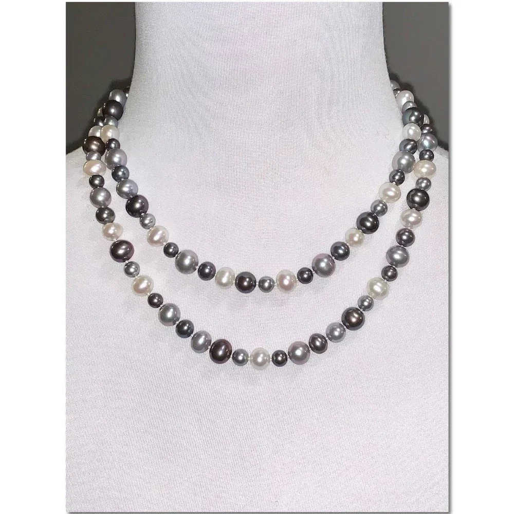 Dillard's Sterling Collection Long Pearl Necklace Tag Attached